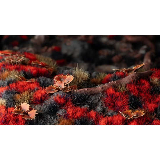 Gamers Grass Alien Blood Moon – 6 mm (Wild) | Czerwone kępki trawy do dioram fantasy i sci-fi